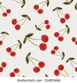 Autumn cherries pattern for design wrapping paper, scrap booking, textiles, sites
