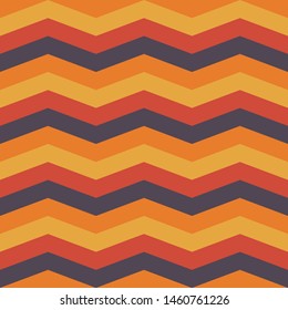 autumn chevron seamless pattern. colorful thanksgiving or halloween background. bright zig zag wallpaper. vector illustration
