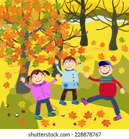 Autumn and children