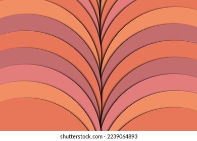 Autumn circle banner made of fancy paper with space for Your text, vector eps8 illustration