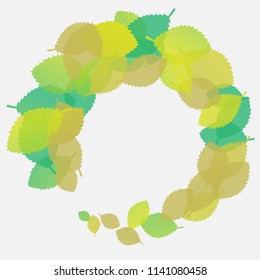 autumn circle leaf vector illustration background