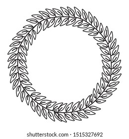 autumn circular frame with leafs decoration vector illustration design