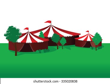 an autumn circus background