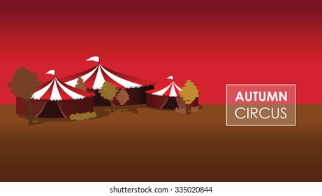 an autumn circus background