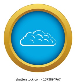 Autumn cloud icon blue vector isolated on white background for any design
