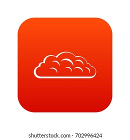 Autumn cloud icon digital red for any design isolated on white vector illustration