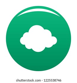 Autumn cloud icon. Simple illustration of autumn cloud vector icon for any design green
