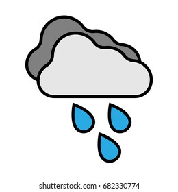Autumn, cloud, lightning, weather icon