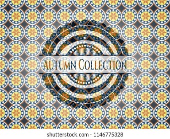 Autumn Collection arabesque style emblem. arabic decoration.