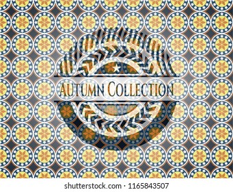 Autumn Collection arabesque style emblem. arabic decoration.