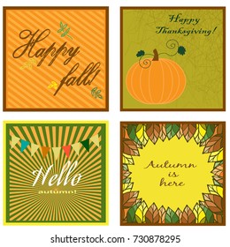 Autumn collection cards