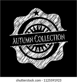 Autumn Collection with chalkboard texture