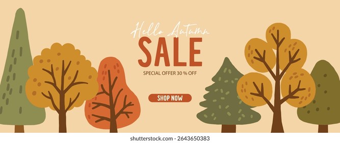 Autumn collection, autumn cozy set, design for posters, banner, greeting cards, stickers, sale