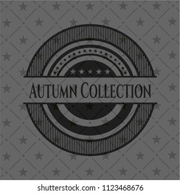 Autumn Collection dark emblem. Retro