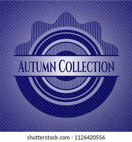 Autumn Collection emblem with jean high quality background