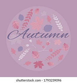 Autumn collection of isolated elements for creative composition. Vector illustration.

