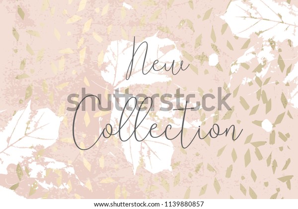 Autumn collection trendy chic gold blush\
background for social media, advertising, banner, invitation card,\
wedding, fashion header