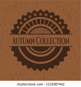 Autumn Collection wooden emblem. Vintage.