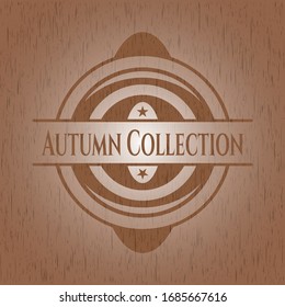 Autumn Collection wooden signboards. Vector Illustration.