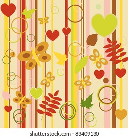 Autumn color background for baby card (vector version eps 8)