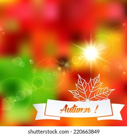 Autumn color background leaf decoration illustration