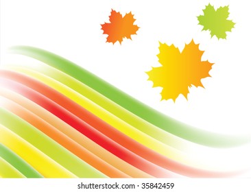 Autumn color background with leafs