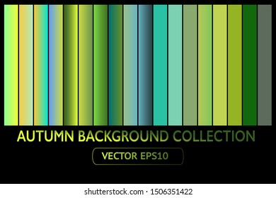 Autumn color background set vector texture. Gradient illustration collection can used for leaves, flyers, leaf, banners or posters