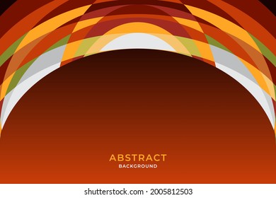 Autumn color with geometric shape background design free vector