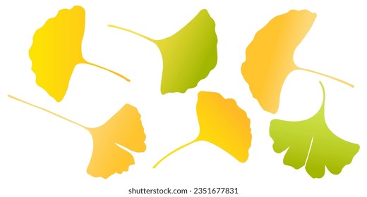 Herbstfarben-Ginkgo-Leaf-Symbol