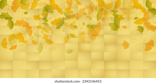 Autumn Color Ginkgo Leaves Background