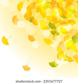 Autumn Color Ginkgo Leaves Background
