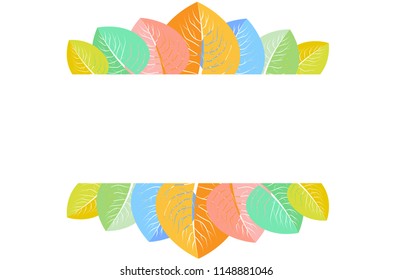 autumn color leaf vector illustration background