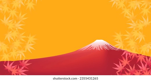 Autumn Color Maple Tree Fuji Background