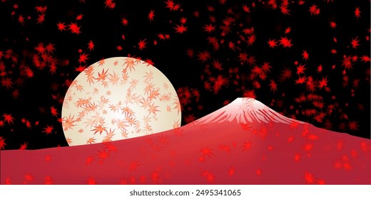 Autumn Color Maple Tree Fuji Background