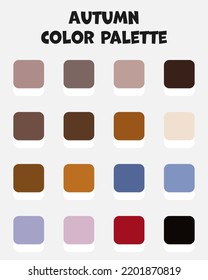 Autumn color palette. Color selection. Vector