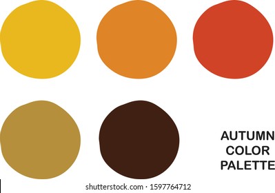 Autumn color palette vector illustration