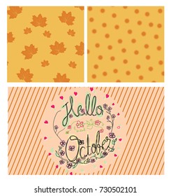autumn color pattern design elements