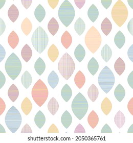 Autumn Color Textured Geometric Seamless Pattern Design on White Background 