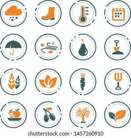Autumn color vector icons for user interface design