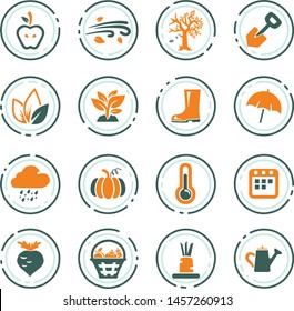 Autumn color vector icons for user interface design