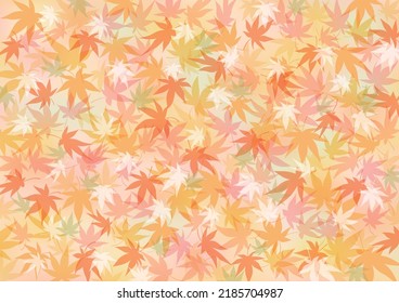 Autumn colored leaves, Hand-drawn, abstract, simple frame design