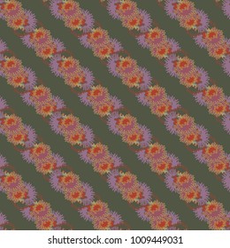 Autumn colored seamless pattern with leaves for texture or background.