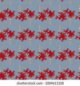 Autumn colored seamless pattern with leaves for texture or background.