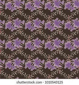 Autumn colored seamless pattern with leaves for texture or background.