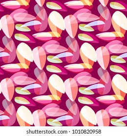 Autumn colored seamless pattern with leaves for texture or background.