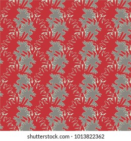 Autumn colored seamless pattern with leaves for texture or background.