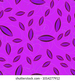 Autumn colored seamless pattern with leaves for texture or background.