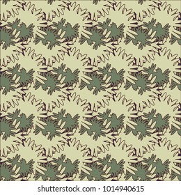 Autumn colored seamless pattern with leaves for texture or background.