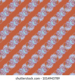 Autumn colored seamless pattern with leaves for texture or background.