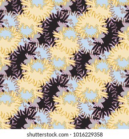 Autumn colored seamless pattern with leaves for texture or background.
